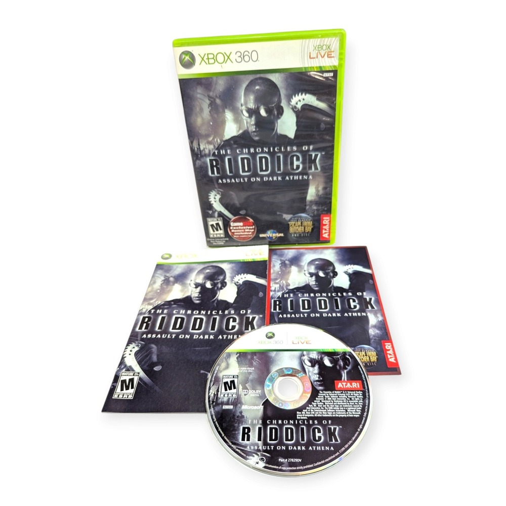 The Chronicles of Riddick Assault on Dark Athena Atari Xbox 360 CIB Bonus Map